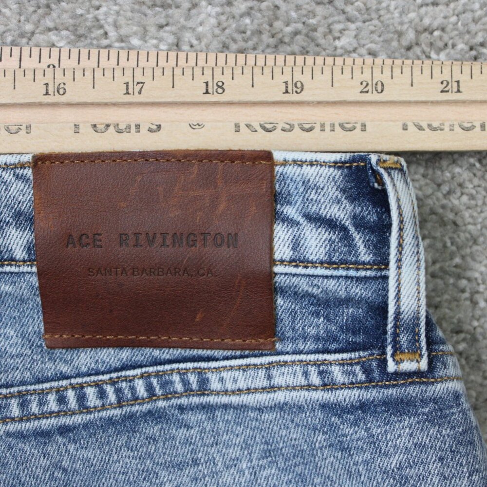 Ace Rivington Jeans NWT Mens 40x32 Blue Candiani Italian Denim Athletic Taper‎ - Picture 9 of 16